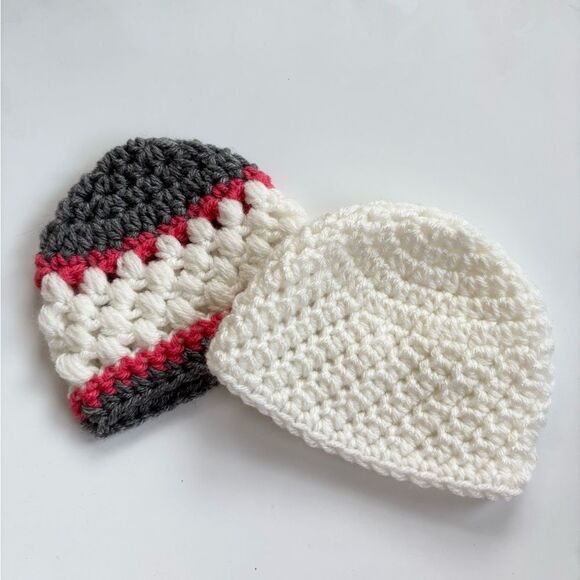 Newborn Crochet Baby Hat Set - Picture 12 of 12